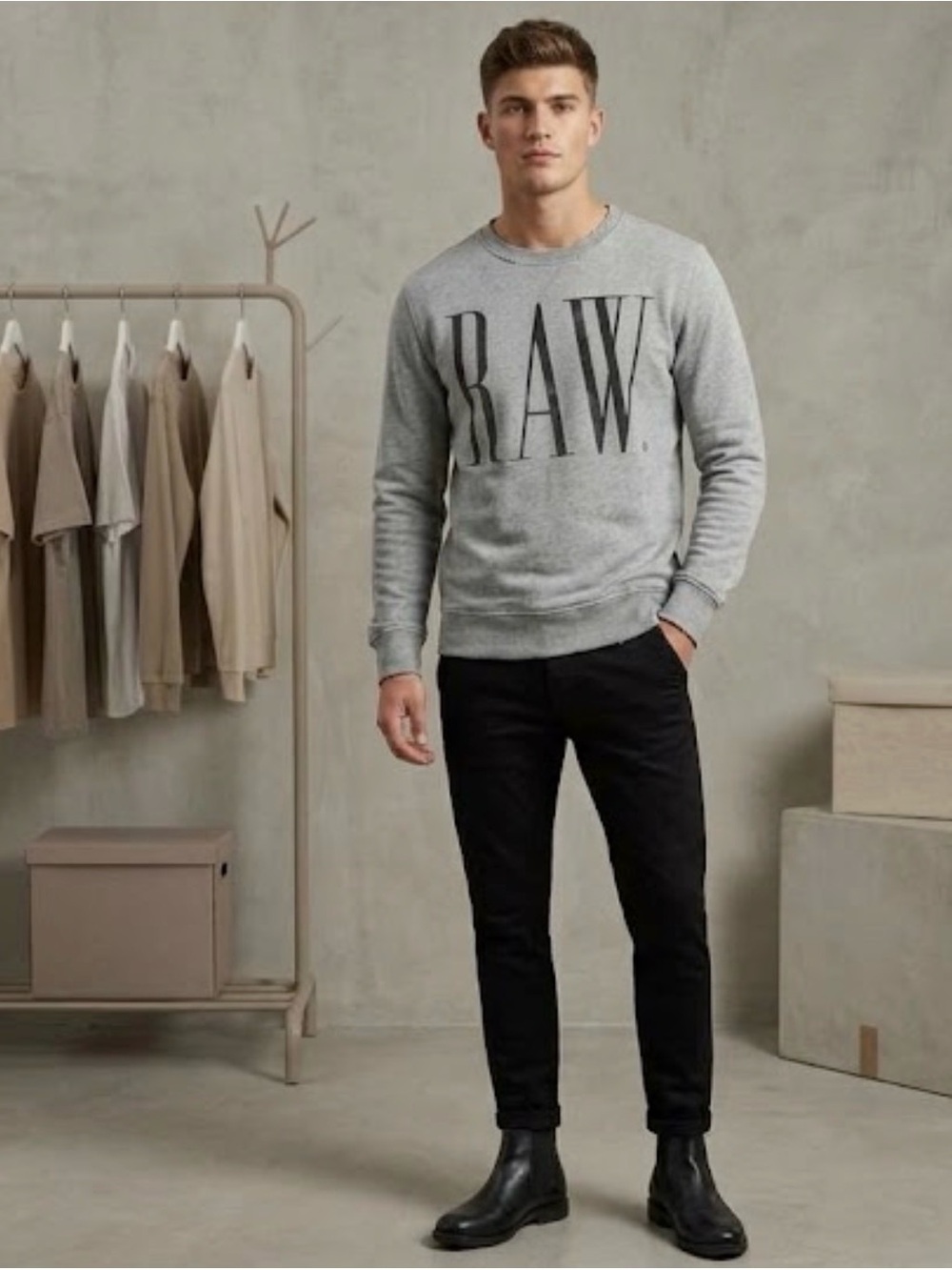 IMKING Raw gray sweatshirt size S